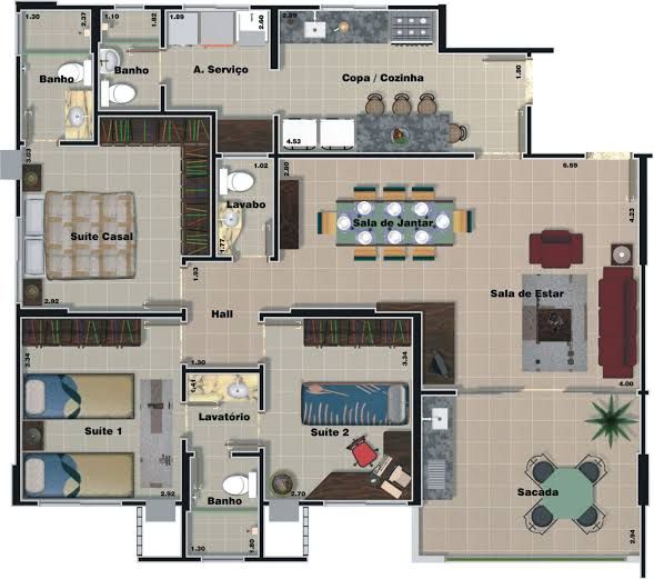 Apartamento com 3 quartos, 105,48m², à venda em Goiânia, Setor Bueno